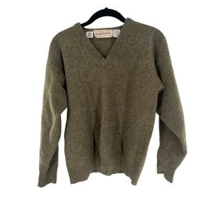Hastings 100% Lambswool Green Sweater